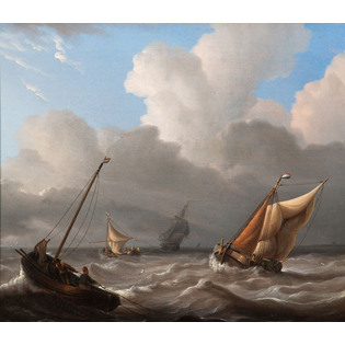 Dutch shipping in a choppy sea